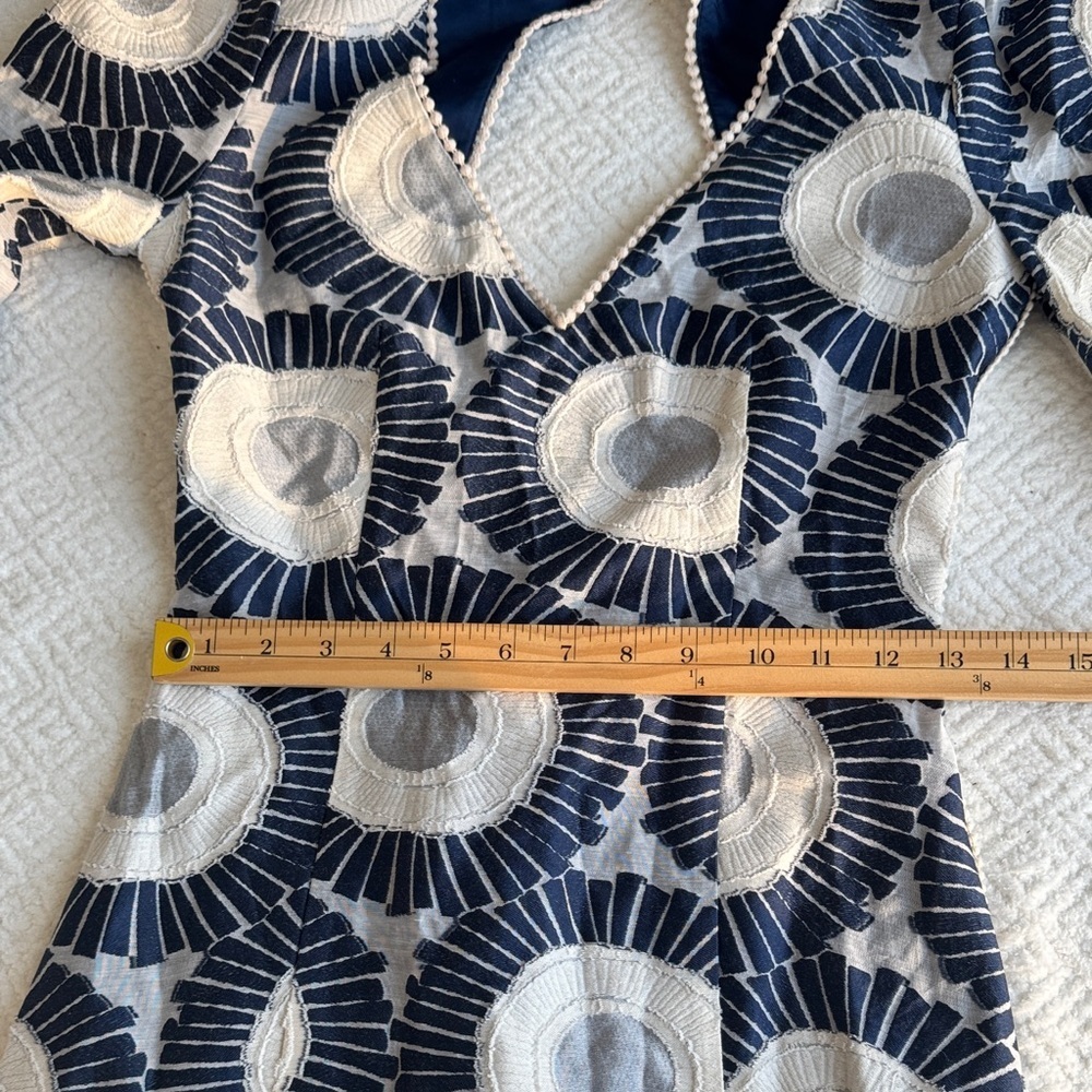 Bebe Navy Balloon Sleeve Dress Sz 0 - Picture 7 of 11